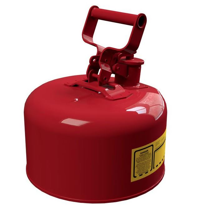 1 Gallon Steel Safety Can for Flammables, Type I, Flame Arrester, Red